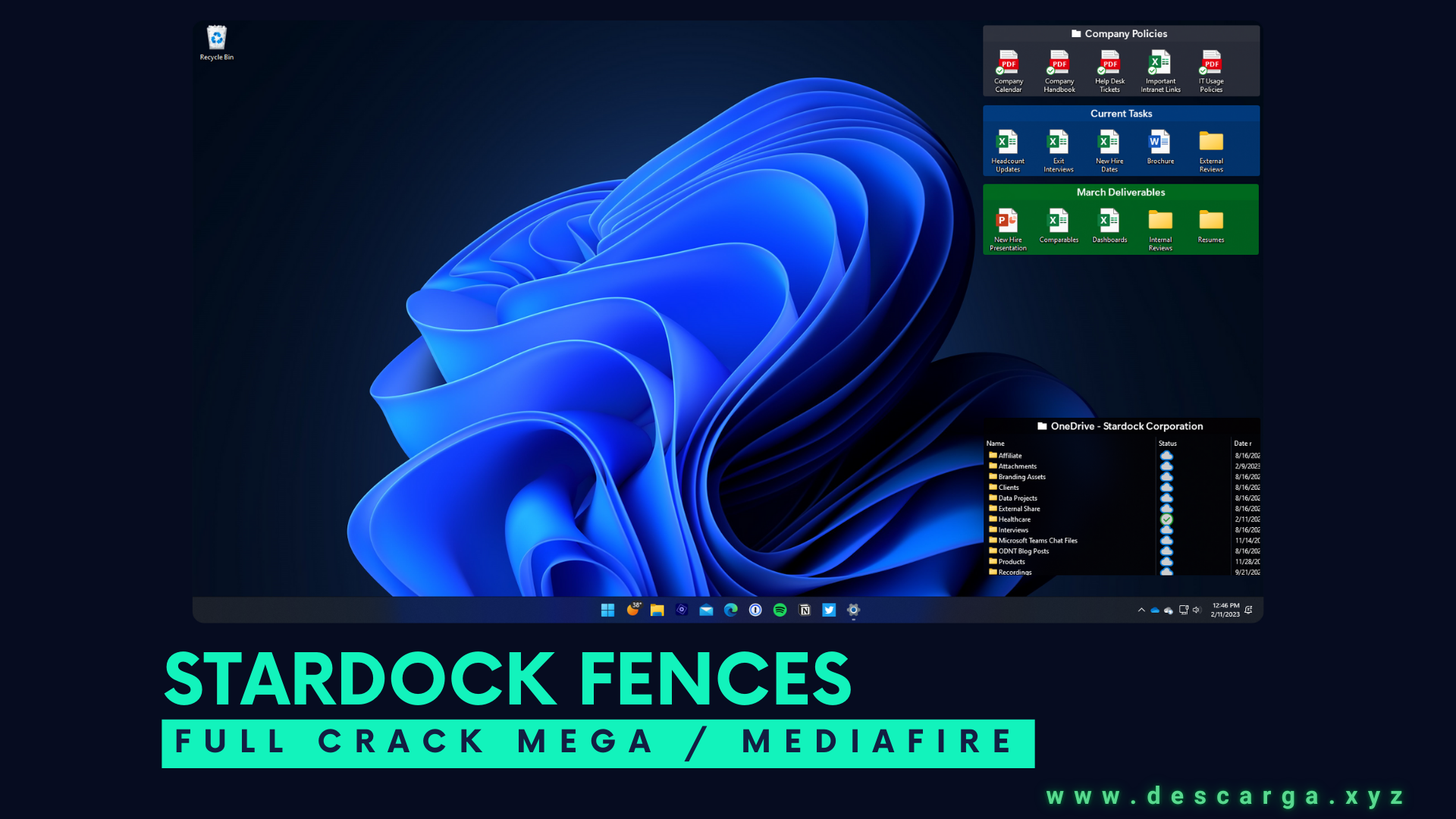 Icon Tint en Stardock Fences 6 - Tintado de iconos del escritorio con selector de color extraído del wallpaper activo