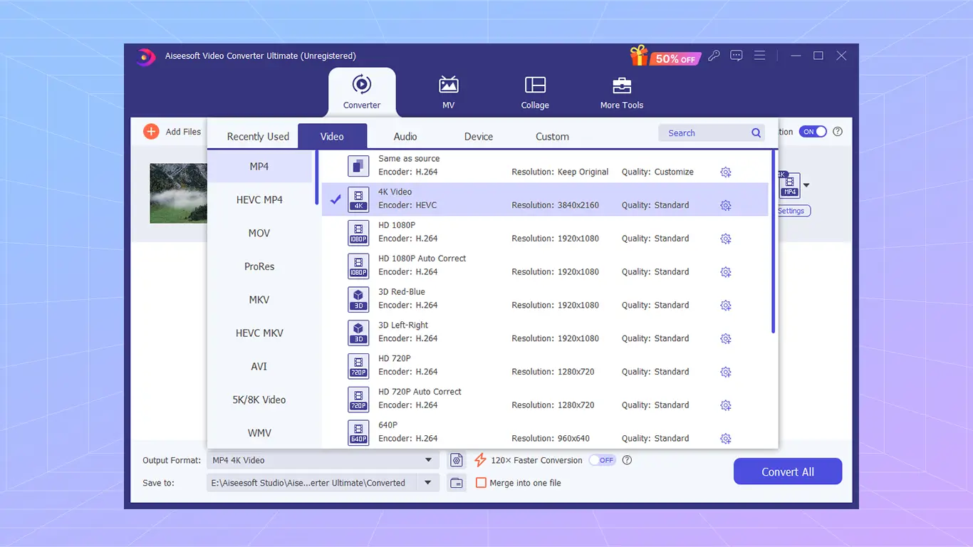 Convertidor de video de Aiseesoft Video Converter Ultimate Full