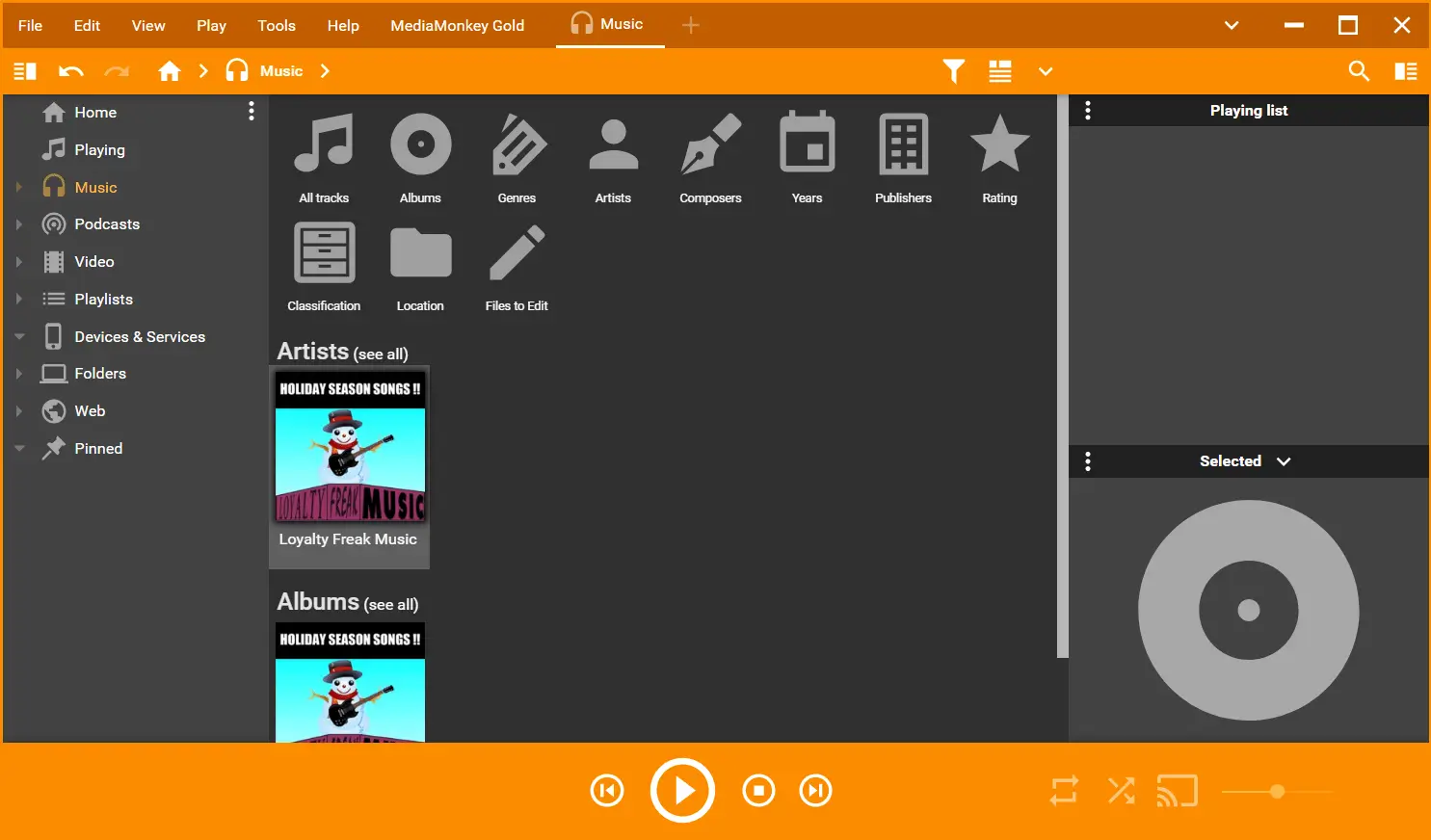 Interfaz de MediaMonkey Gold Full en Español para Windows