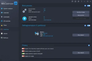 Optimizacion de sistema en Ashampoo WinOptimizer Full