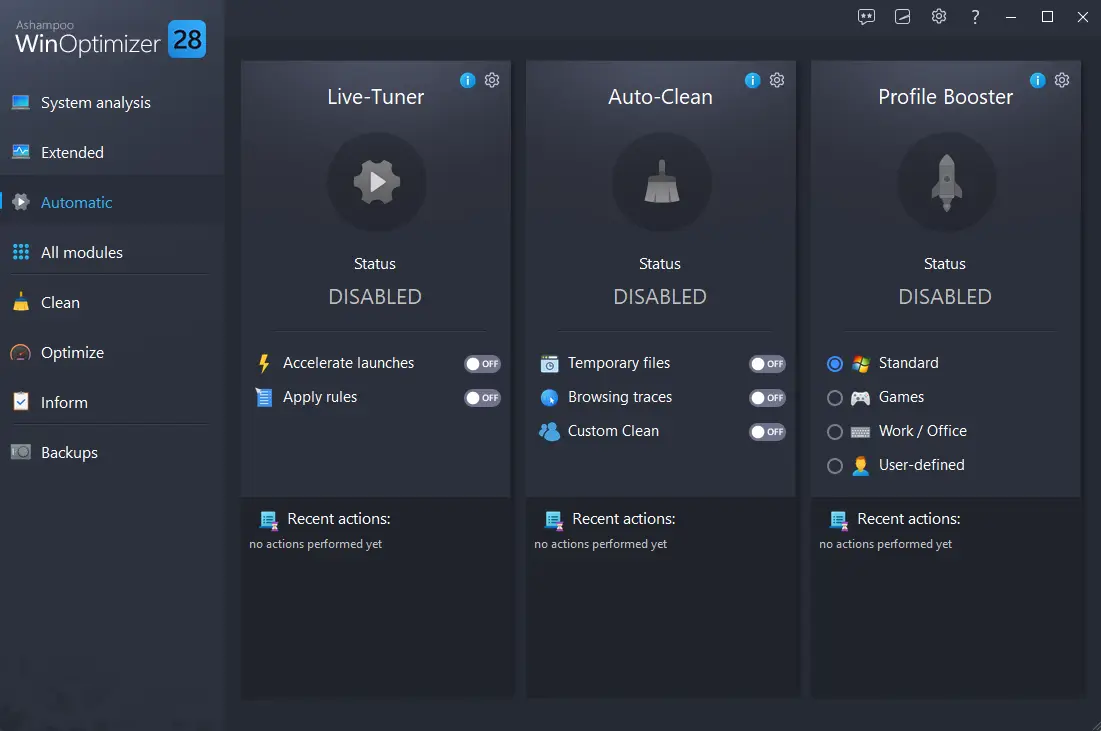 Limpieza de archivos con Ashampoo WinOptimizer Full