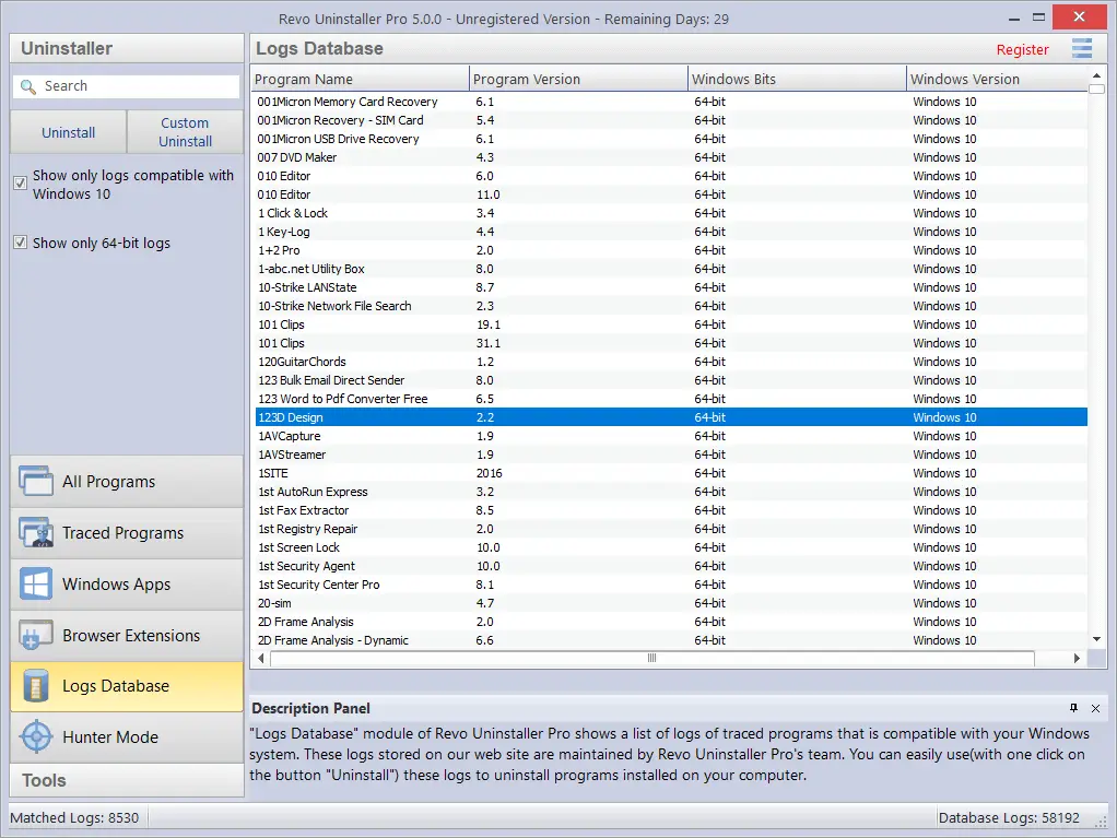 Modo forzado de Revo Uninstaller Pro Full eliminando programa difícil