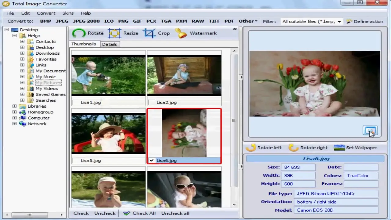 Conversión por lotes en CoolUtils Total Image Converter Full en Español