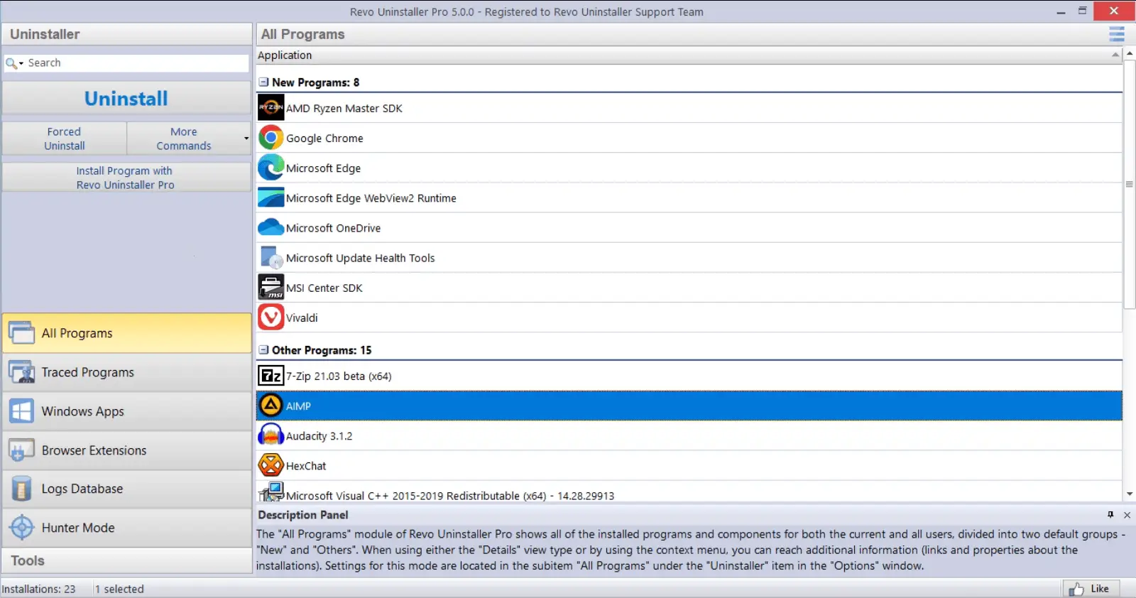 Revo Uninstaller Pro Full en Español interfaz principal en Windows 11