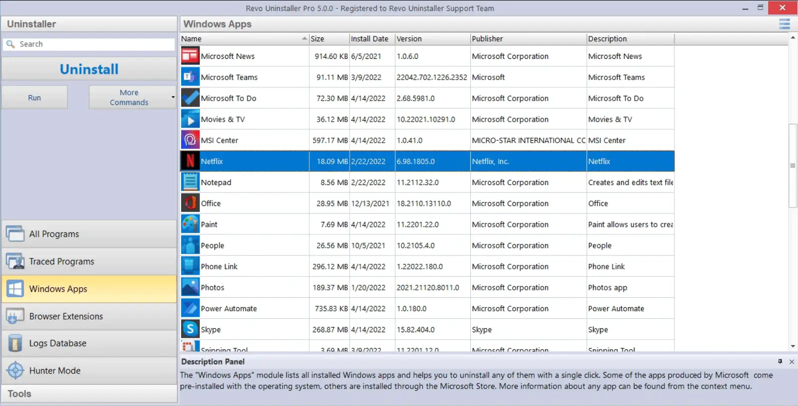 Escaneo avanzado de restos y registro en Revo Uninstaller Pro Full