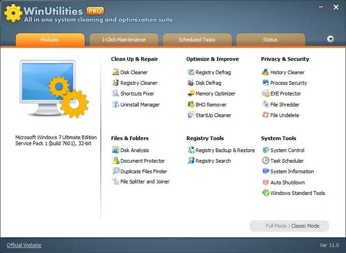 winutilities herramientas limpieza registro sistema