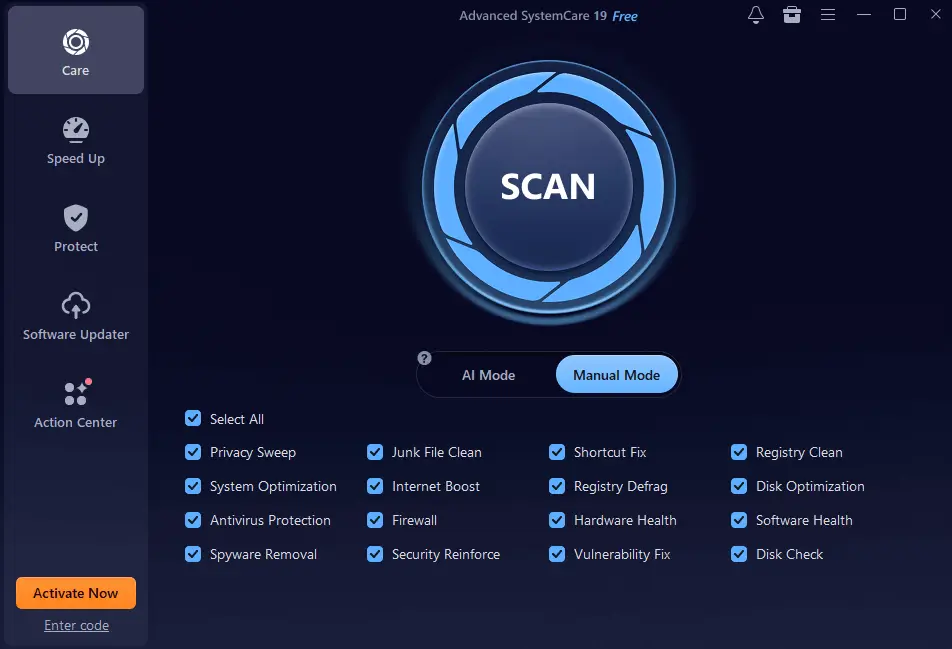 Advanced SystemCare Pro Full interfaz principal en español