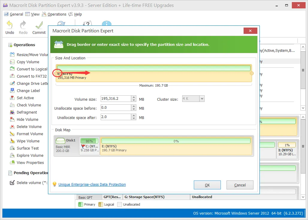 macrorit partition expert interfaz administrador discos