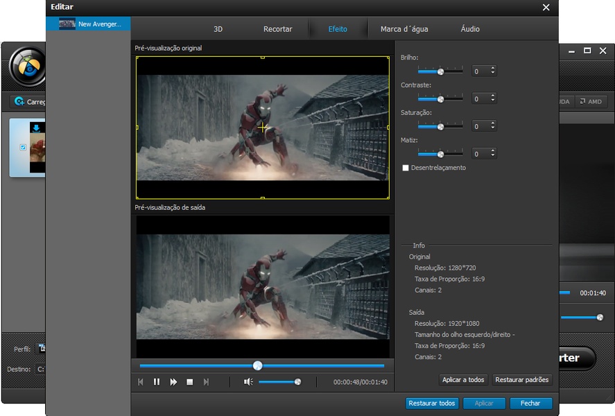 Aiseesoft Video Converter - Mejora con IA Aiseesoft Video Converter Ultimate - Módulo de mejora con IA mostrando las opciones de upscaling de resolución, reducción de ruido, deblur y colorización