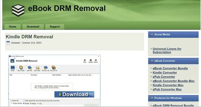 eBook DRM Removal Bundle - Módulo Kindle DRM Removal procesando un archivo AZW3 de Amazon con DRM eliminado
