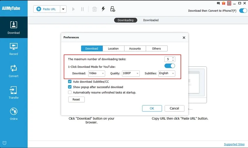 Wondershare AllMyTube - Botón de descarga en YouTube Wondershare AllMyTube - Botón de descarga flotante sobre el reproductor de YouTube en Chrome para guardar el vídeo con un solo clic