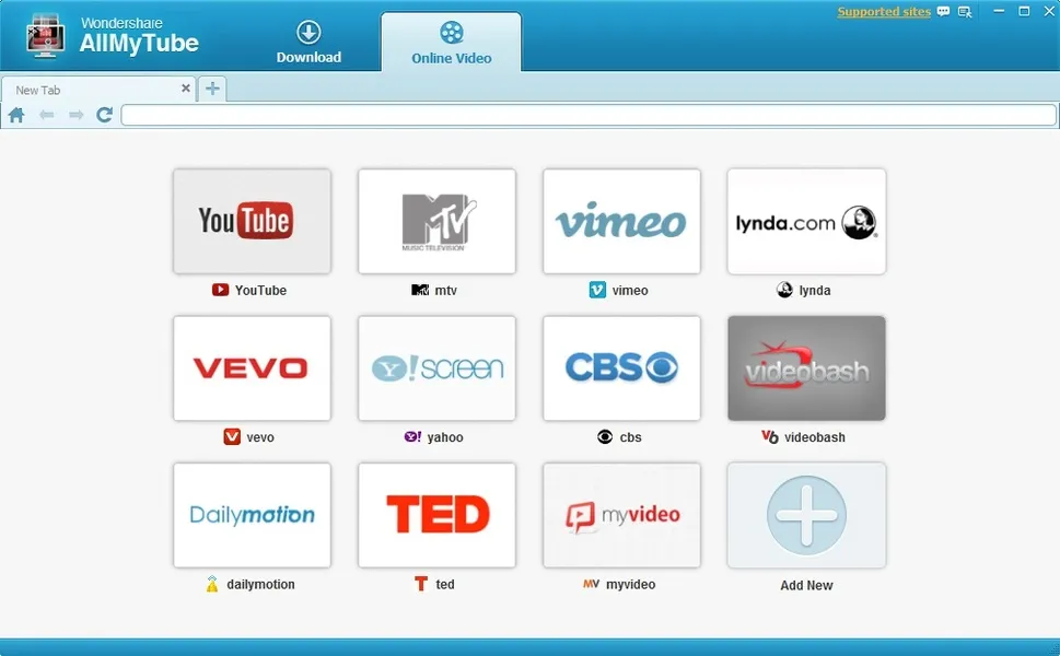 Wondershare AllMyTube - Videoteca Wondershare AllMyTube - Videoteca integrada con vídeos organizados por título y duración con reproductor interno activo