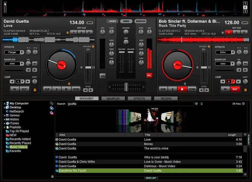 Virtual DJ Studio v8.1.1 Full activado correctamente con serial en Windows 11 - Interfaz completa sin límite Trial con todas las funciones desbloqueadas