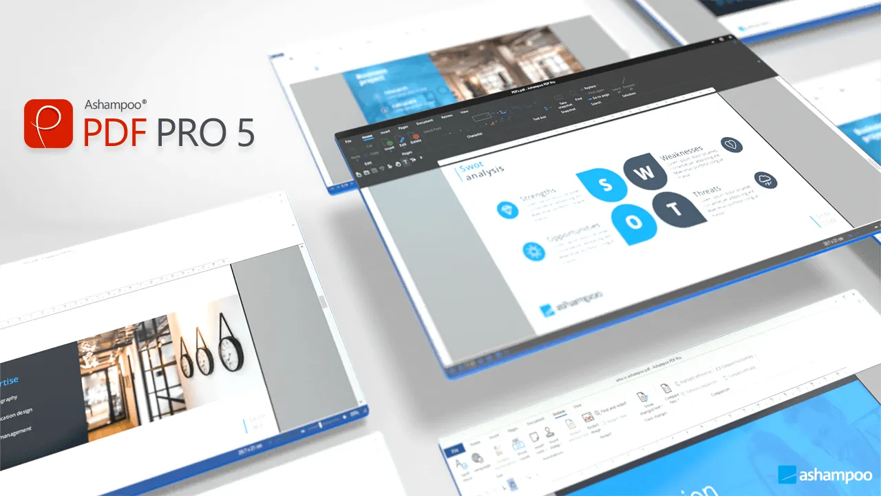 Ashampoo PDF Pro v3.0.8 Full en Español - Interfaz principal mostrando la edición de texto en un PDF tan cómodamente como en Microsoft Word con herramientas de formato visibles