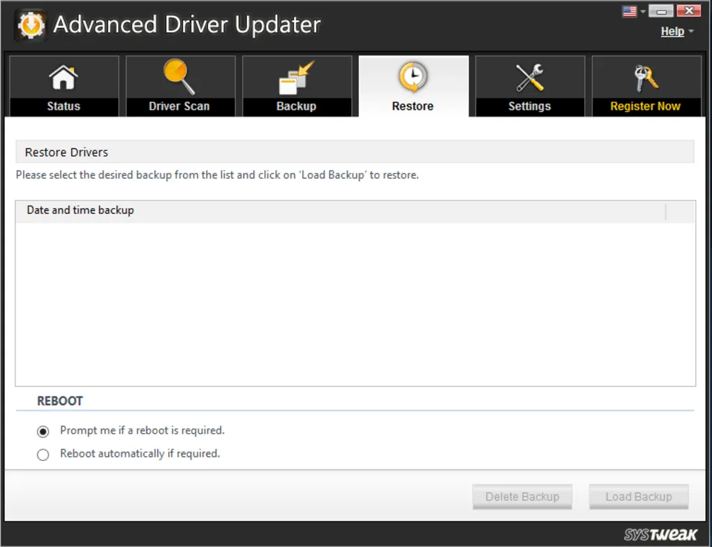 Advanced Driver Updater - Análisis programado Advanced Driver Updater - Configuración de análisis programado mostrando las opciones de periodicidad diaria o semanal con hora de ejecución