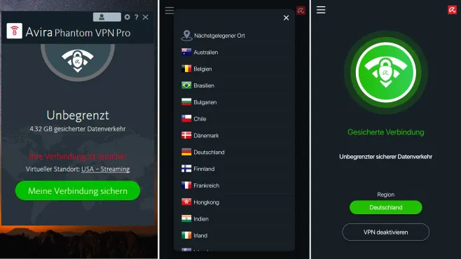 Avira Phantom VPN Pro - Configuración Avira Phantom VPN Pro Full en Español - Panel de configuración mostrando las opciones de arranque automático y protección automática en redes WiFi no seguras