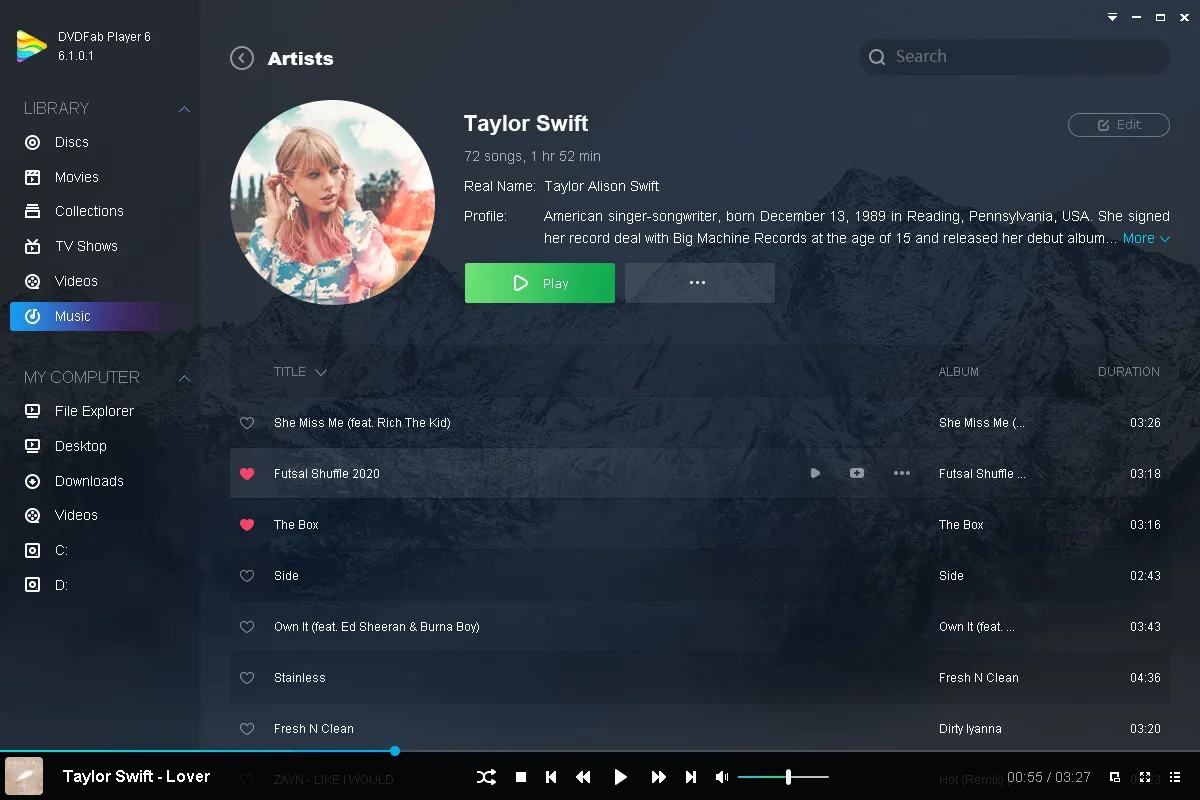 DVDFab Player Ultra v6.2.1.1 Full activado correctamente con crack en Windows 11 - Interfaz sin indicación Trial con todas las funciones 4K UHD y HDR desbloqueadas
