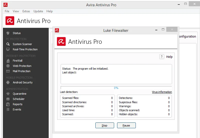 Avira Antivirus Pro Full en Español activado correctamente con crack en Windows 11 - Estado Pro activo sin indicación de versión de prueba