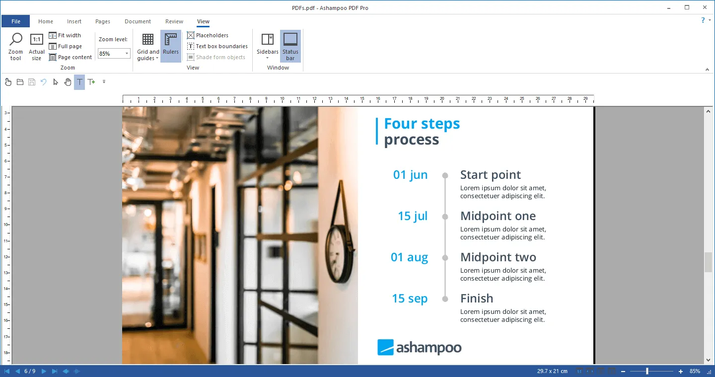 Ashampoo PDF Pro v3.0.8 Full activado correctamente con serial en Windows 11 - Estado Registrado visible sin indicación de versión Trial